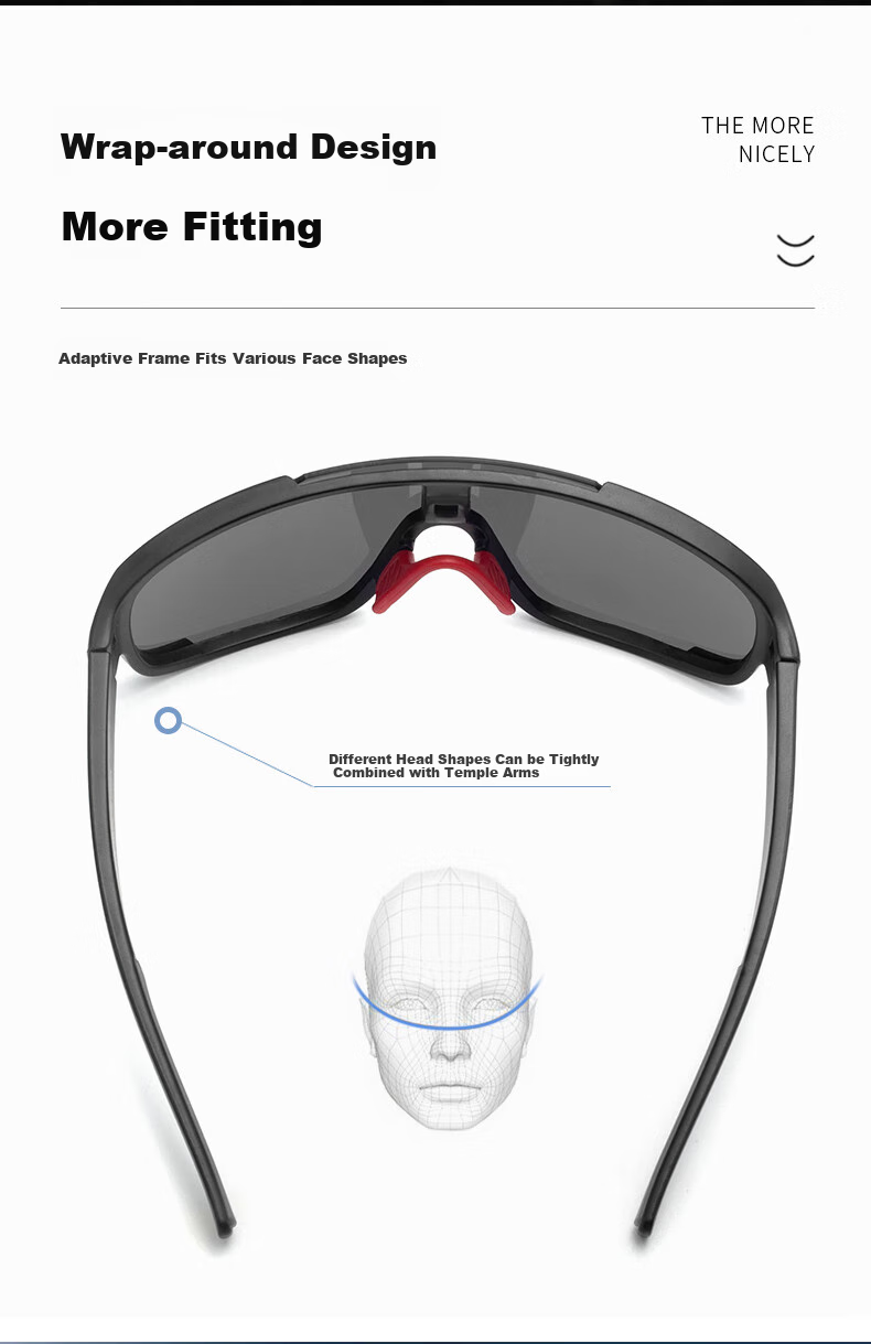 Lianshang Polarized Cycling Sunglasses, Day And Night Use, Unisex, Windproof And Sandproof, Outdoor Running, Photochromic 13