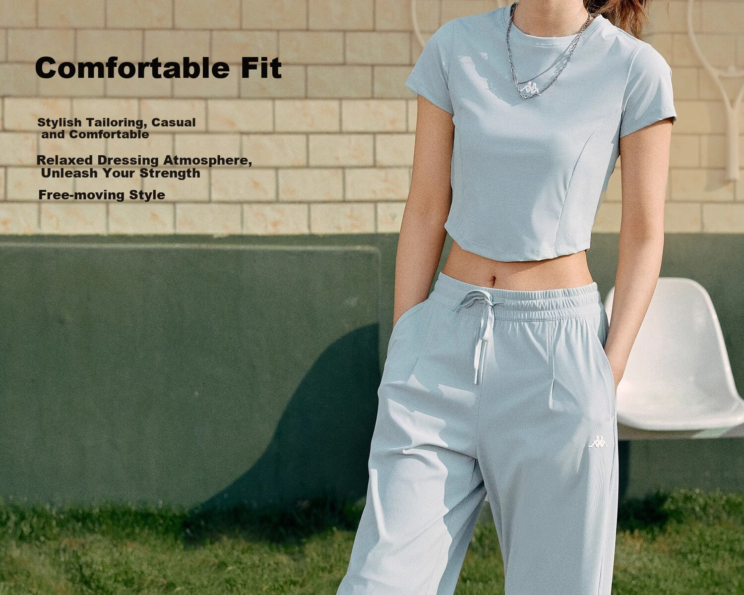 Kappa Back-To Summer 2025 New Sun Protection Sports Pants for Women, Cool-Feeling Straight-Leg Summer Trousers K0F42AK70D 6