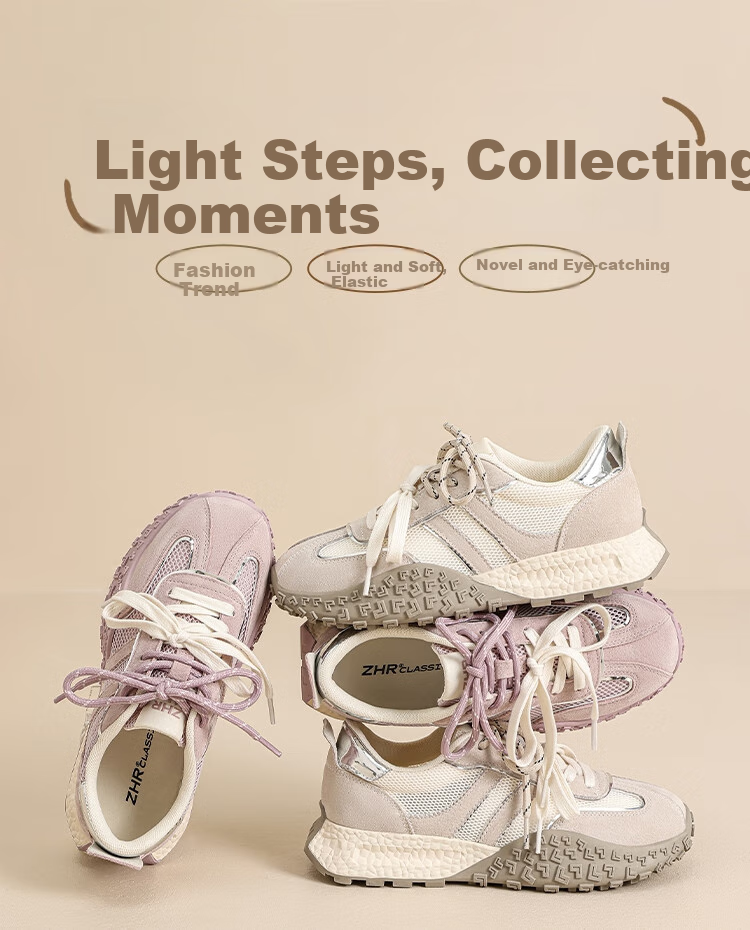 ZHR Dexun Women's Shoes, 2026 New Soft-Soled Fashionable Women's Shoes, Stylish Thick-Soled Sneakers for Women, KS110, Lavender Purple, Size 39 1
