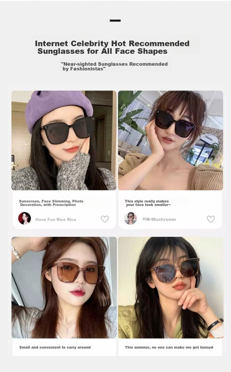 FENCHI GM Folding Sunglasses for Women, 2025 New High-End Style, Face-Slimming Effect, UV Protection, Specially Designed for Driving, Sunglasses for Men And Wome 4