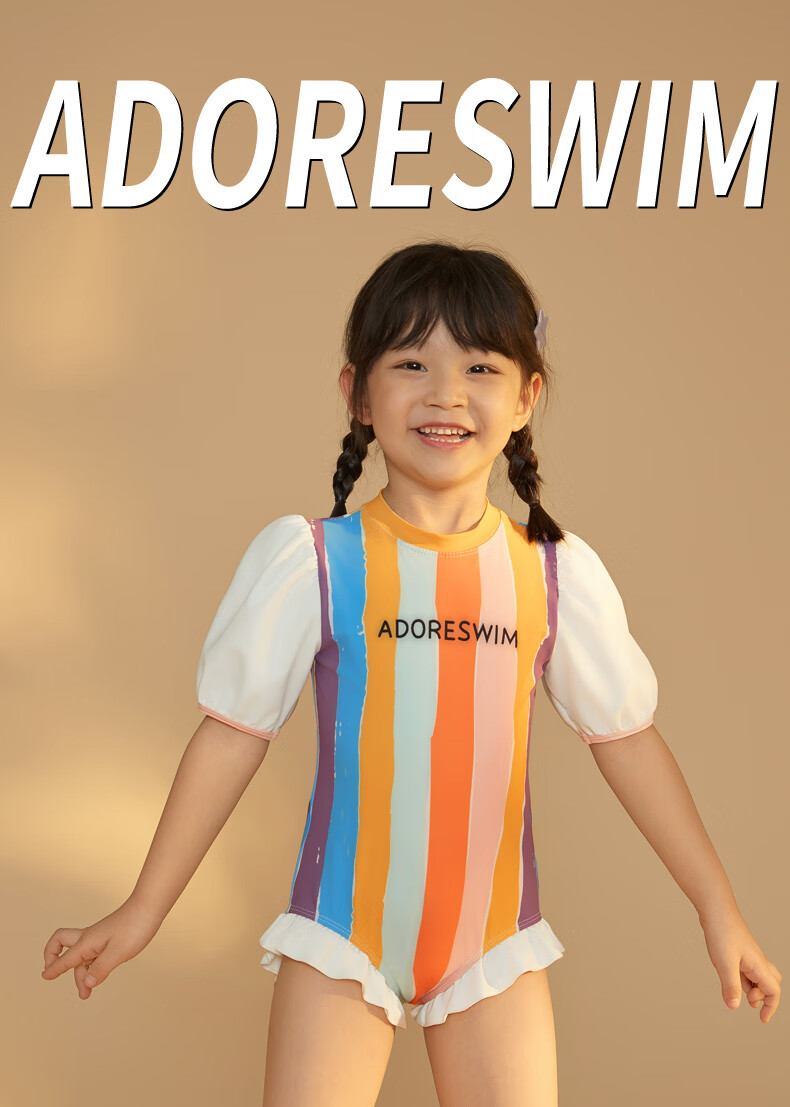 Adoreswim Princess Style Children's Swimsuit with Puff Sleeves, Sun Protection One-Piece Swimsuit for Little Girls, New Style for Girls in 2024 1