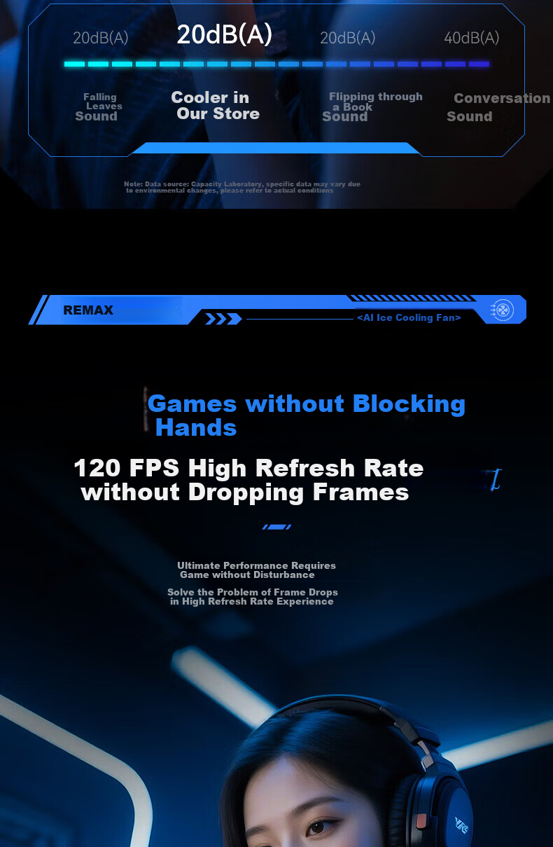 REMAX REMAX Magnetic Phone Cooler, Gaming And Live Streaming Cooling Device, Lightweight at Only 63g, Semiconductor Cooling Back Clip, Suitable for Apple Tablets, Red Magic, IQOO AI 19