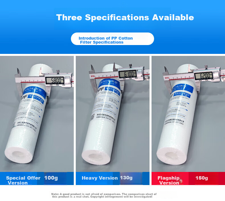 Kaqiu Water Purifier Filter Cartridge, Universal 10-Inch Ultrafiltration Membrane, 20-Inch Household Pre-Filter Hollow Fiber, Tap Water Filtration Ultrafiltration Machine Accessories, 10-Inch Universal UF [Pack of 3] 11