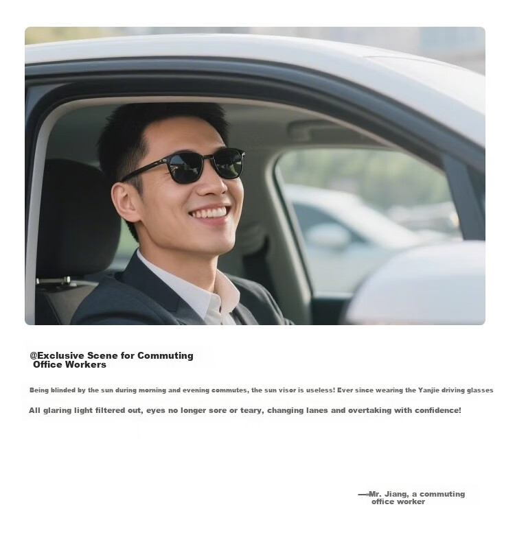 Bertha Gradient Color Driving Clip-On Sunglasses for Men, Nearsighted, Day And Night Use, Specialized for Driving, Sun Protection, Myopia Glasses Adapter 44