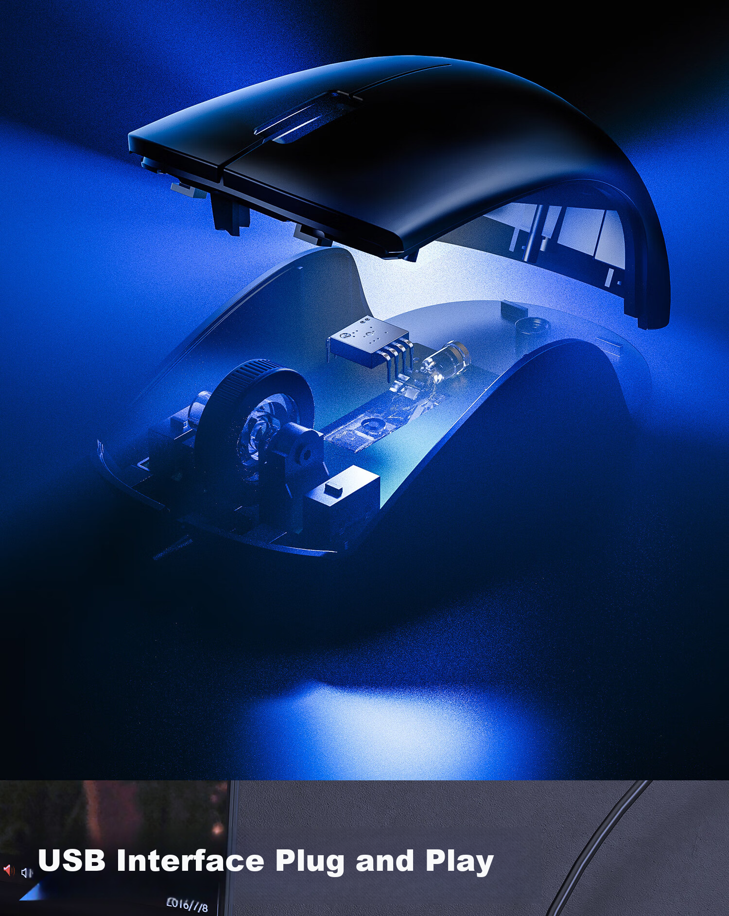 AOC MS116 Wired Mouse, Office Mouse, Computer Mouse, Compatible with Desktop And Laptop Computers via USB Interface 6