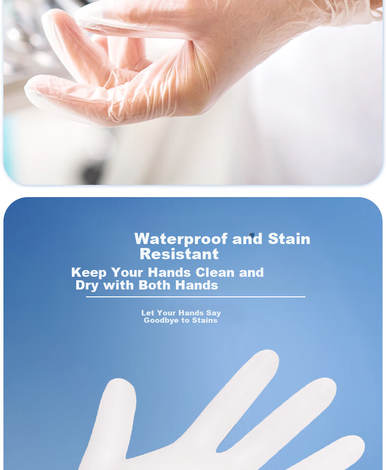 INTCO Disposable PVC Gloves, Household Cleaning Dishwashing Gloves, Thickened And Durable, 50 Pieces/box, XL Size 4