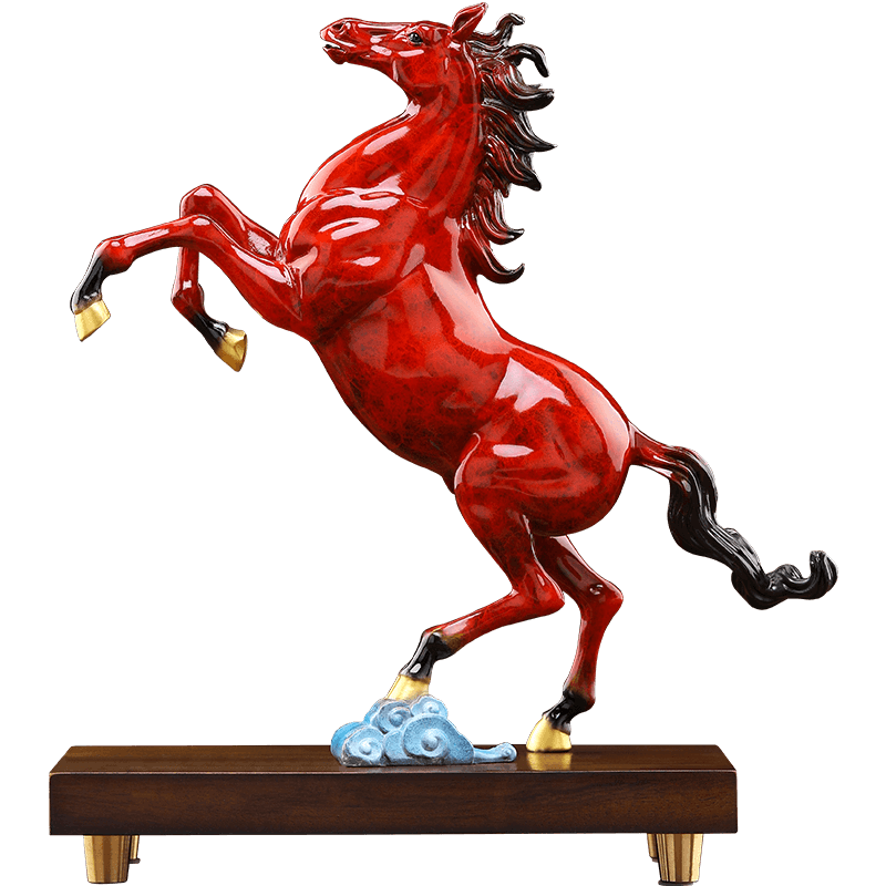 Damingtongjiang, Copper Horse Ornament for Office, High-End Living Room Entrance Hallway Wine Cabinet Craft, Housewarming And Business Opening Gift