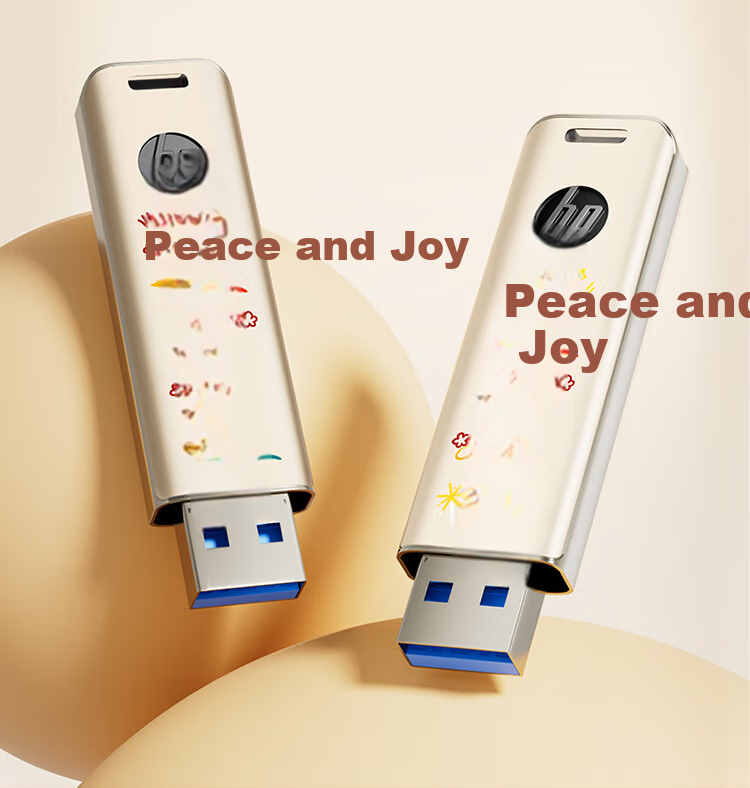 HP 256GB USB3.2 Flash Drive, Ping'an Xile High-Capacity USB Stick, High-Speed 220MB/s, for Study, Office, Bidding, Computer, Car Use, Universal Metal Flash Drive 1