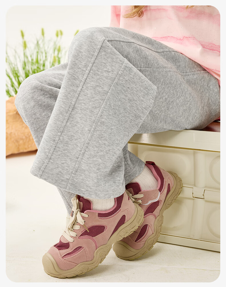 Baleno Children's Pants, Spring And Autumn Wide-Leg Trousers, 2026 New Style, Casual Straight-Leg Pants for Older Girls And Boys, Spring Sportswear Long Pants 1