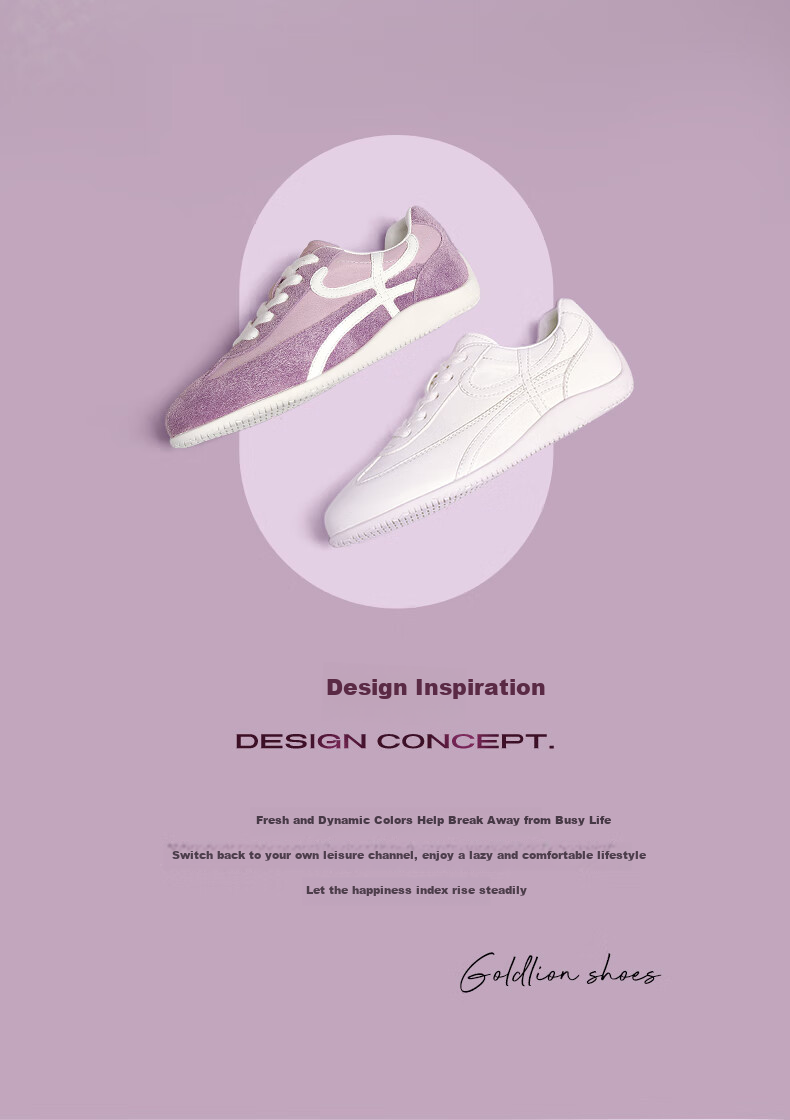 Goldlion Women's Shoes, Sports Casual Flat Training Shoes, Round Toe Lace-Up Low-Top Sneakers for Women, G688510115, Off-White, Size 38 2