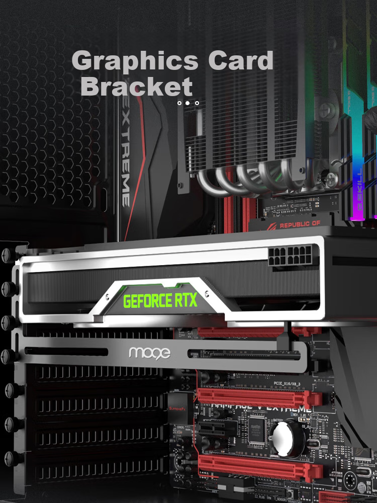 MOGEMOGE Multifunctional GPU Support Jack Independent Graphics Card Bracket Aluminum Alloy Fixed Support 4090 MC22357 3