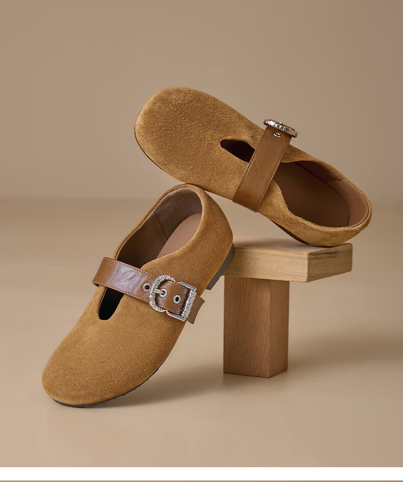 St&Sat Women's Hidden Heel Shallow Mouth Slip-On Shoes 2025 New Autumn Winter Retro Lazy Soft Sole Closed Toe Birkenstock Shoes 11