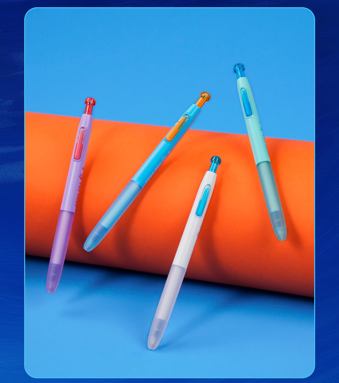 Dianshi Pen, Deep Sea Submarine Thermal Erasable 0.5 Retractable Gel Pen, Quick-Drying Silent Large Capacity for Third Grade Students Back-To Season [Crystal Blue] 3214E 17