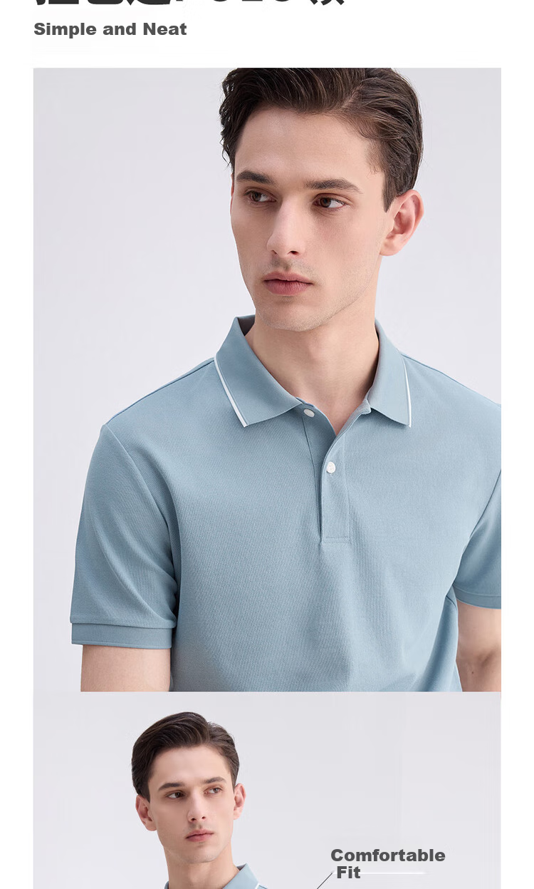 Giordano Men's Short-Sleeve Polo Shirt, Summer New Style, High-Tech Cool-Feeling Antibacterial Contrasting Color Lapel Top, 18015002 9