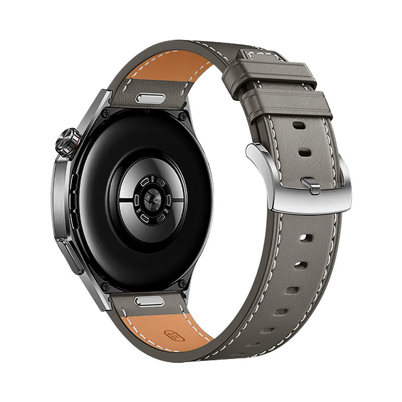 MSSM Suitable for Huawei Watch Strap, Compatible with Watch5/Gt5/Gt5pro/Gt4/Watch4pro/Gt3, Push-Button Buckle Genuine Leather Strap, 48/46 Dial - Elephant Gray 22MM