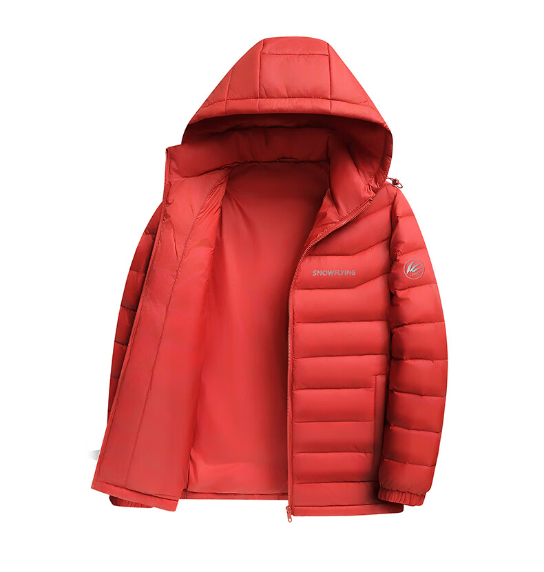 SNOWFLYING 90 Fill Lightweight Down Jacket Unisex Hooded Fashion Casual Autumn Winter Warm Couple Coat Men 2