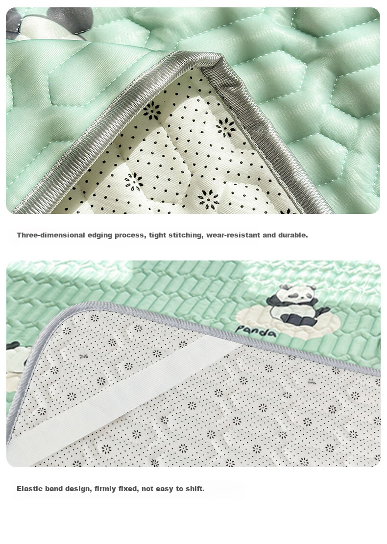 CROWN Ice Silk Cooling Mat 1.8x2m Summer A-Class Student Dormitory 3-Piece Set Soft Washable Mat 9