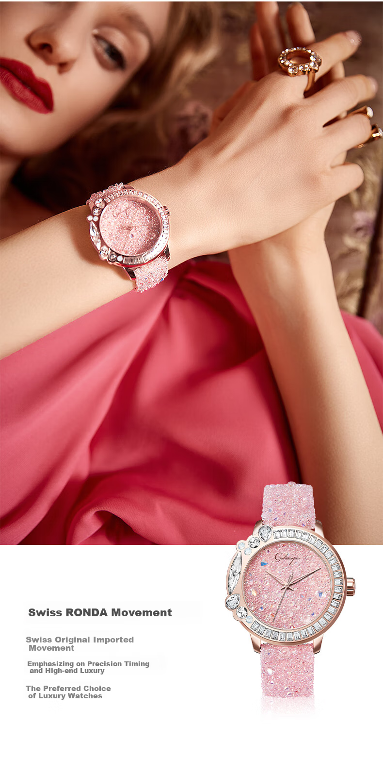 Galtiscopio American And European Style Starry Sky Crystal Small Diamond Women's Watch Quartz Watch Gift for Girlfriend, Holiday Present 8