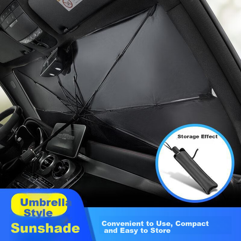 JIUCHENG Car Sunshade, Foldable Front Windshield Sunshade, UV Protection, Windshield Cover, Car Interior Light Blocking Shade