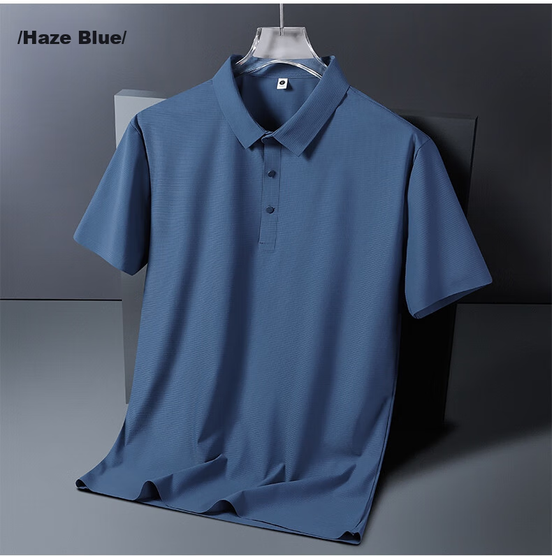 MiiOW Cool-Feeling Short-Sleeve Polo Shirt for Men, Summer Casual Business Ice Silk Quick-Dry Sports T-Shirt, Men's Clothing, Father's Day Gift 10