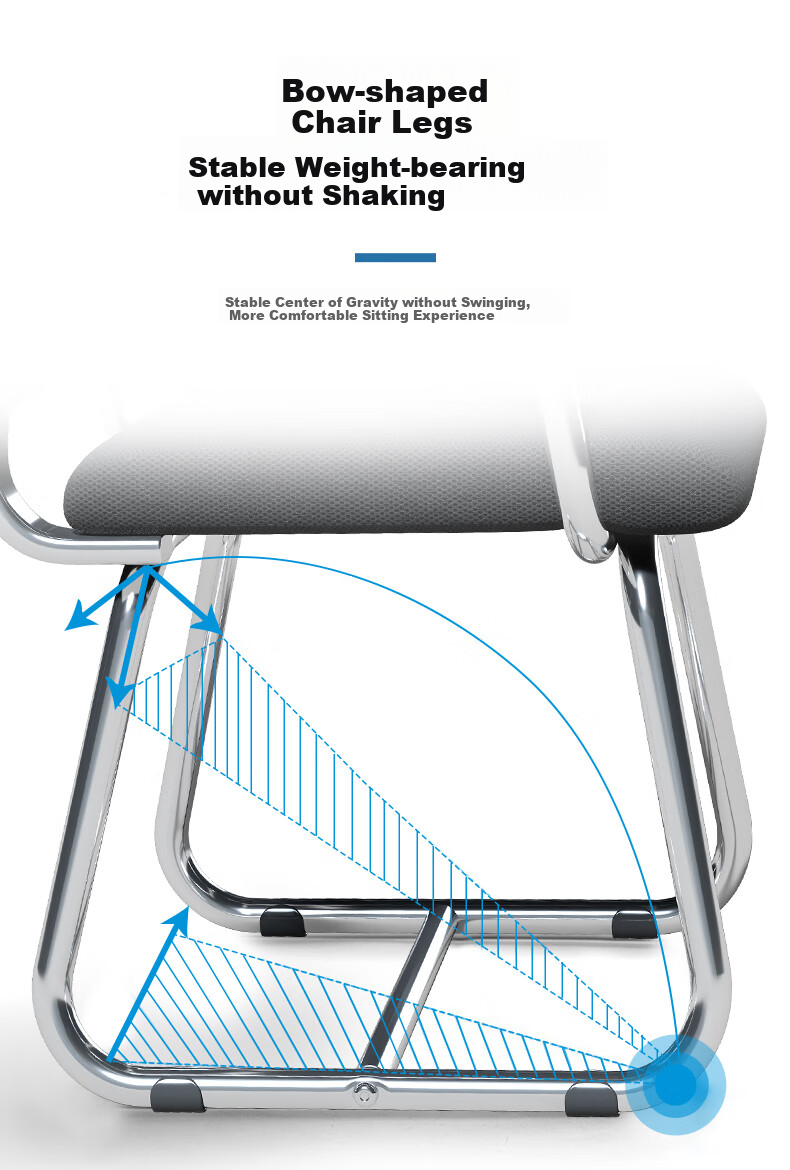 Quanpinwu Office Chair Computer Chair Ergonomic Chair Stool Backrest Chair Bow-shaped Chair Conference Chair Executive Chair Training Chair 8