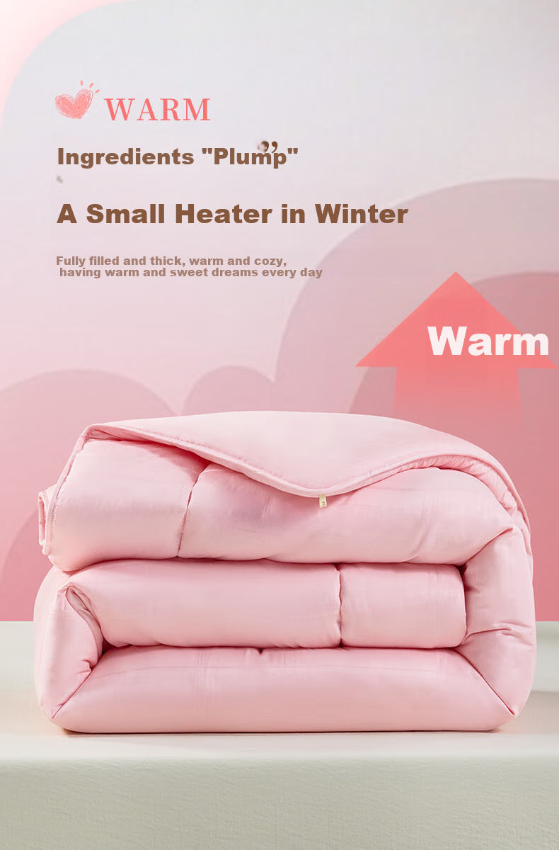 Fuannaertong Pure Cotton Jacquard Antibacterial Seven-Hole Fiber Winter Quilt, Kindergarten Winter Thick Quilt 2.4 Jin 120*150cm Pink 3