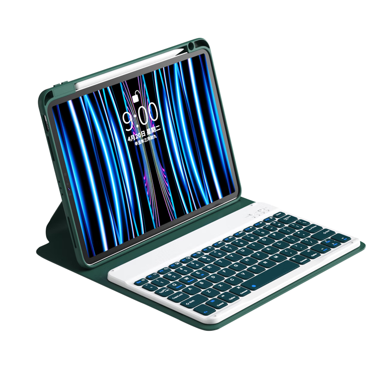 B.O.W Hangshi HC036K New 2025 iPad Case Compatible with iPad Pro 18/20/21 Version Universal Tablet Cover with Pen Slot Integrated Horizontal and Vertical Screen 11-inch Noble Black