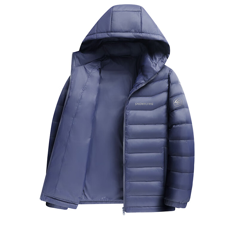 SNOWFLYING 90 Fill Lightweight Down Jacket Unisex Hooded Fashion Casual Autumn Winter Warm Couple Coat Men 5