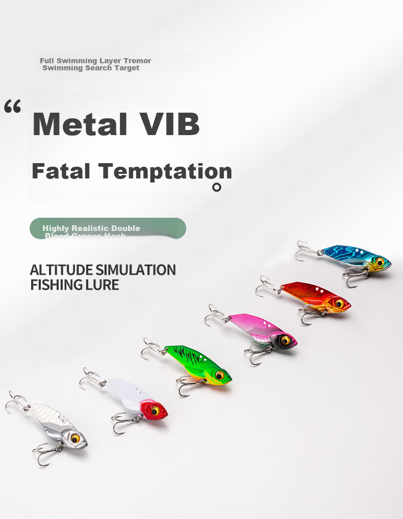 Weilianmeng 7g 6-Pack Tianhe Metal VIB Vibrating Swim Bait Long-Distance Casting Spoon Bass Artificial Bait for Freshwater And Saltwater Fishing Lure Fishing Tackle Accessories 1