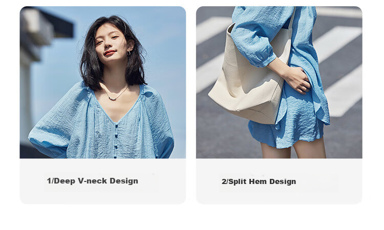 Dme [Cool Two-Piece Set], Summer V-Neck Mid-Sleeve Shirt Top And Shorts Set for Wome 5