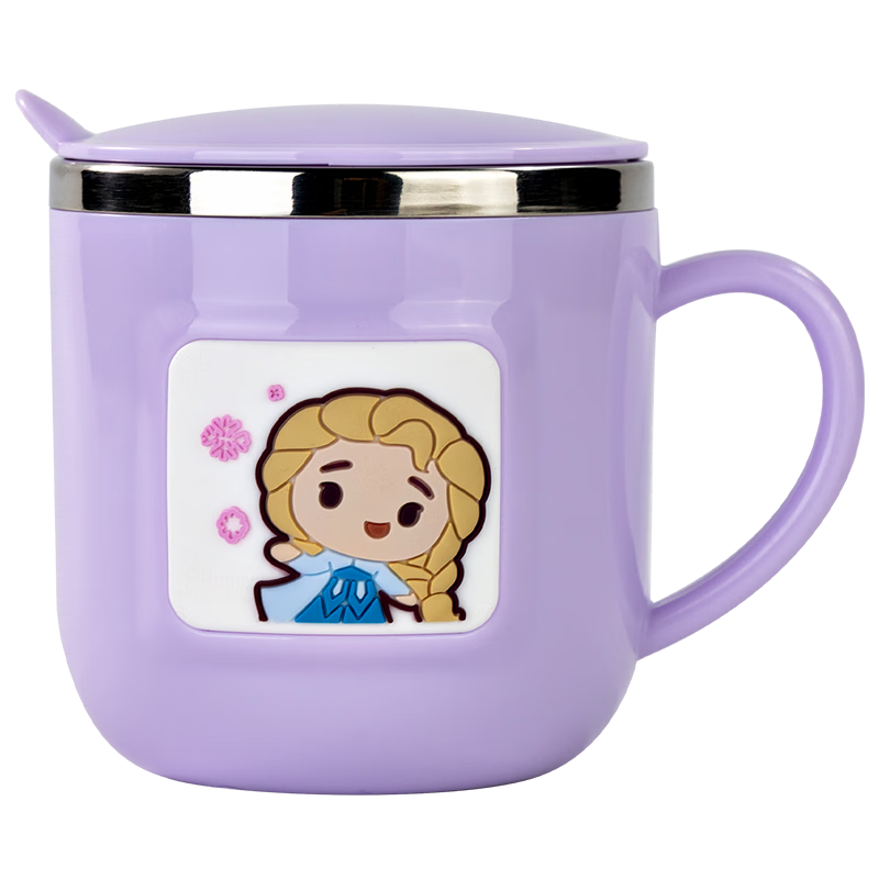 Disney Kids Stainless Steel Milk Cup Baby Training Drinking Cup Toddler School Water Cup Durable and Drop-Resistant
