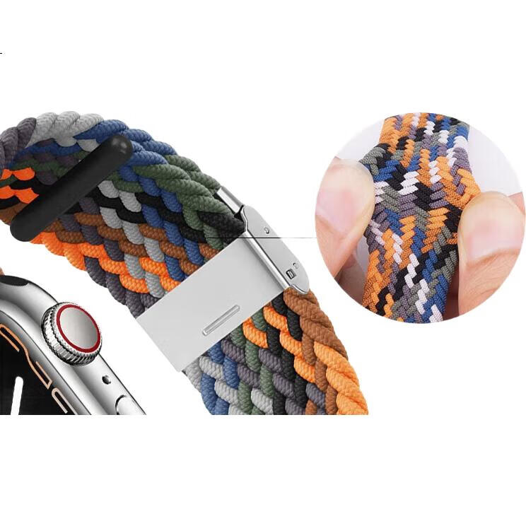 Ремешок для Apple Watch Baking, нейлоновый, плетеный, спортивный, с магнитной застежкой, черный шоколад