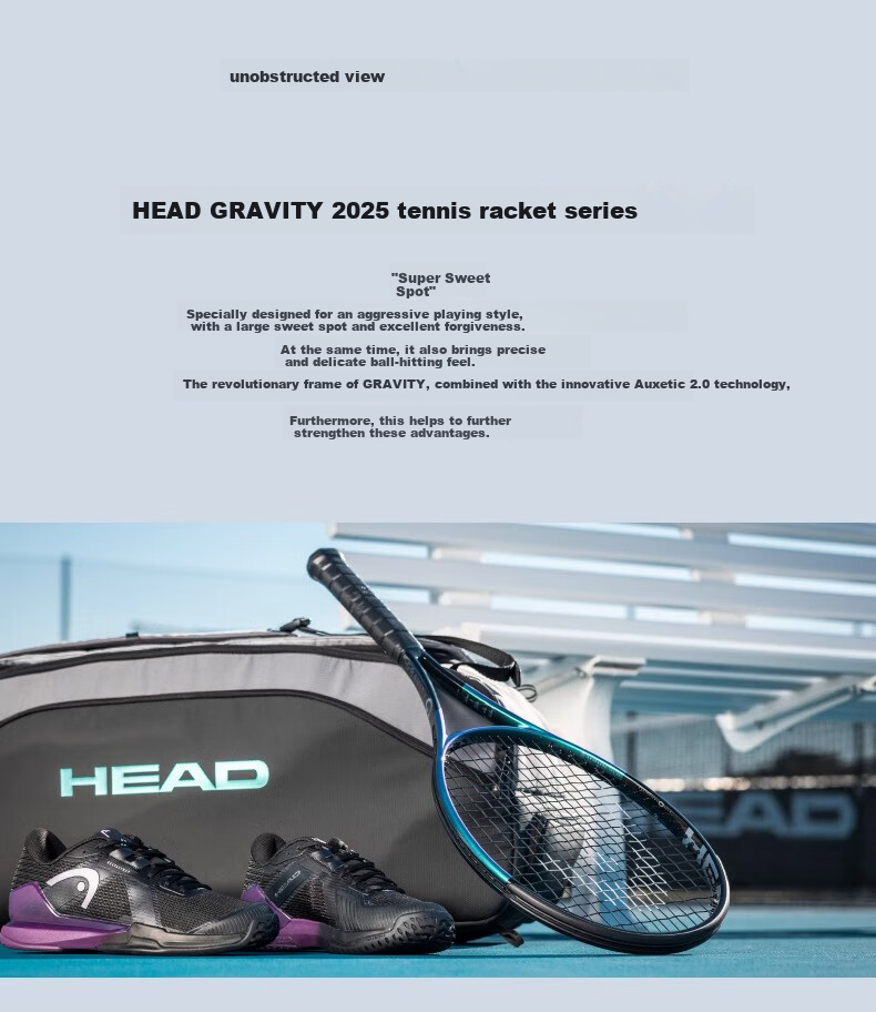 HEAD Tennis Racket, Xiao Zhi New Model 2025 Australian Open, Zvelev Gravity Full Carbon Tennis Racket 1