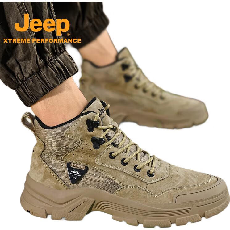 Ботинки Jeep для мужчин, для хайкинга, треккинга, на открытом воздухе, спортивные, высокие, повседневные, нескользящие, износостойкие, рабочие ботинки, Мартинсы