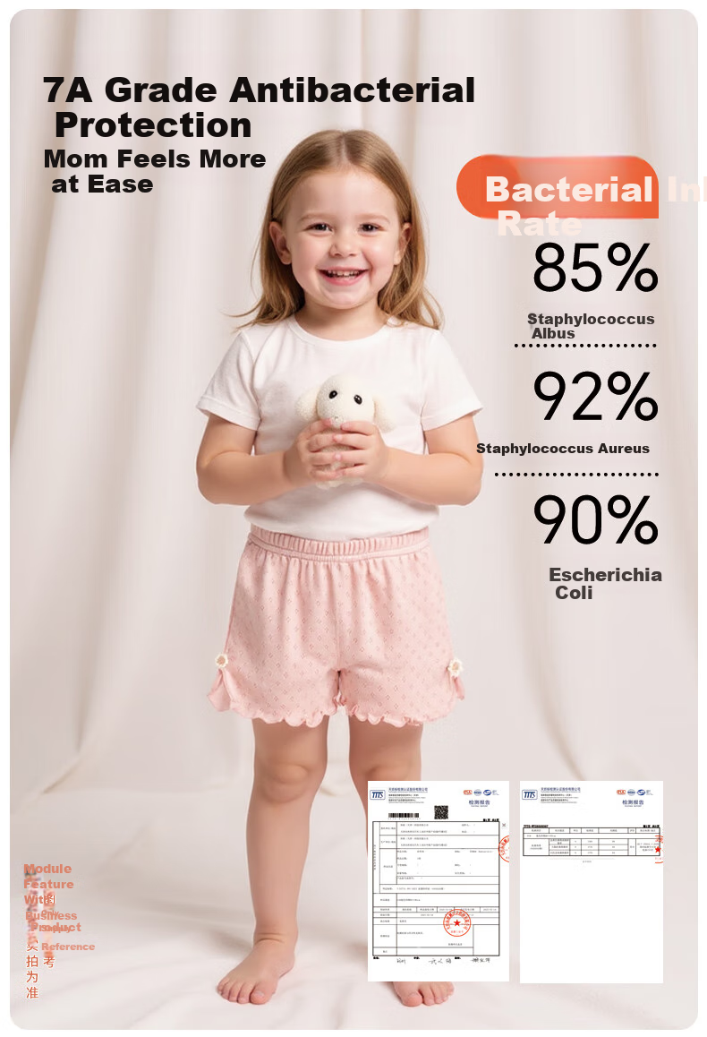 Babyprints Girls' 3-Pack Cotton Safety Shorts Anti-Exposure Boxer Briefs Summer Leggings 160 3