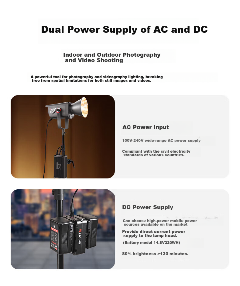 JINBEI JL500BI Live Streaming Fill Light, Single And Dual Color Temperature LED Photography And Videography Light, 500W, for Film And Photo Lighting, Streamer Soft Light, Studio Video Shooting, Constant Light 10
