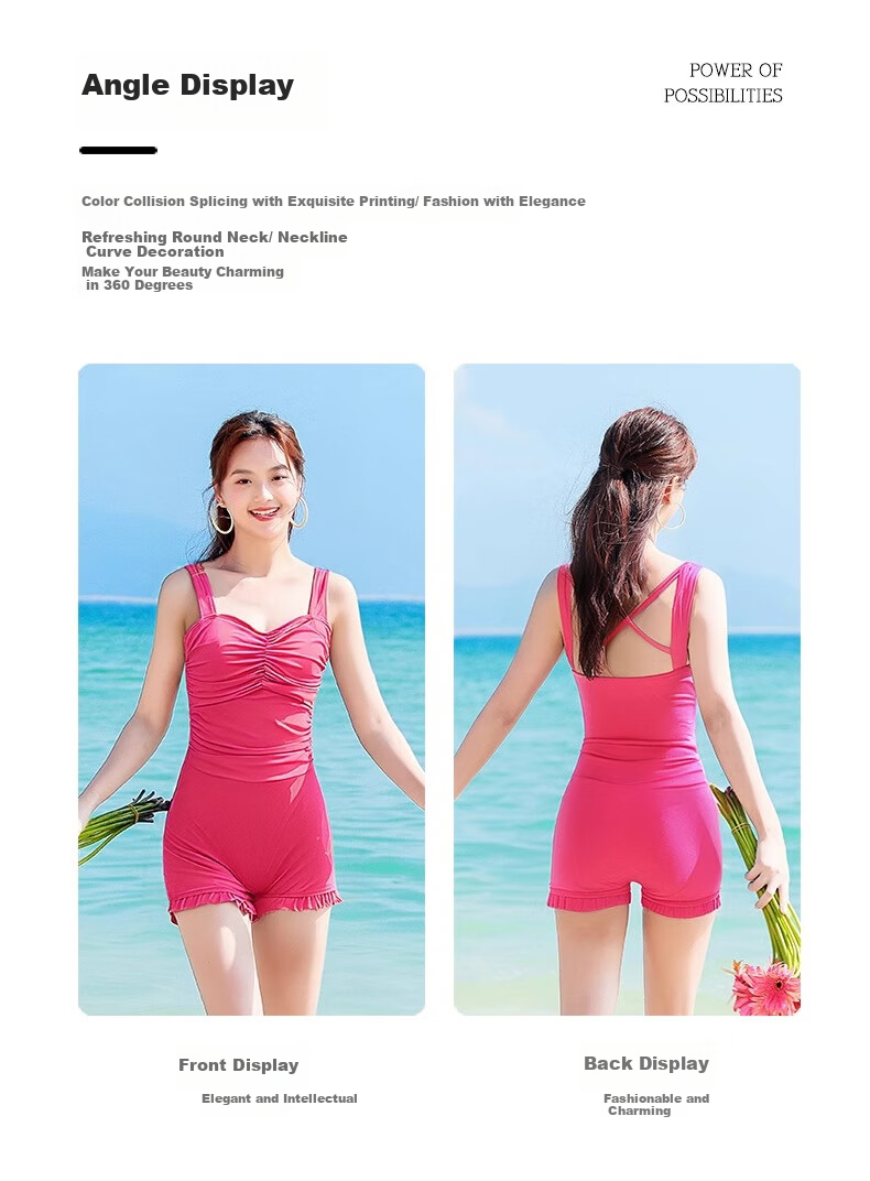 Barbie Conservative One-Piece Swimsuit for Women, Tummy Control Slimming Sexy Plus Size Swimwear Dress for Beach Vacation Hot Springs 9