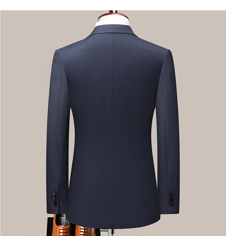 Shanshan [Anti-Wrinkle & Stylish] Men's Slim Fit Business Casual Workwear Suit Groom Wedding Tuxedo 10