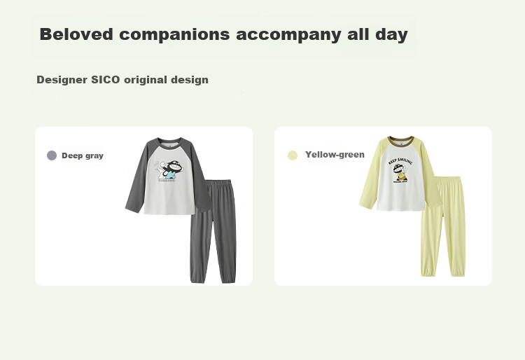 BALABALA Children's Pajama Set Autumn Boys' Loungewear Suitable for Outdoor Wear, Antibacterial And Mite-Resistant for Small, Medium And Large Kids 209325171101 5