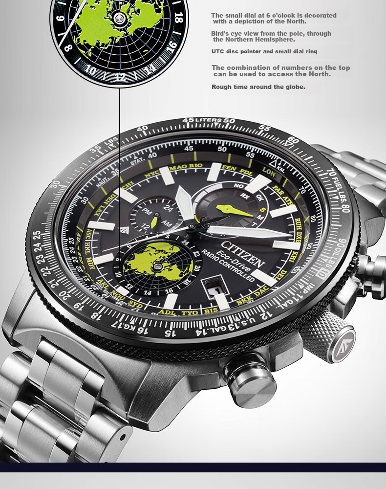 CITIZEN Watch, Men's Japanese-Korean PROMASTER Series, Eco-Drive, Radio-Controlled, Water-Resistant, Gift-Giving, BY3006-53H 7