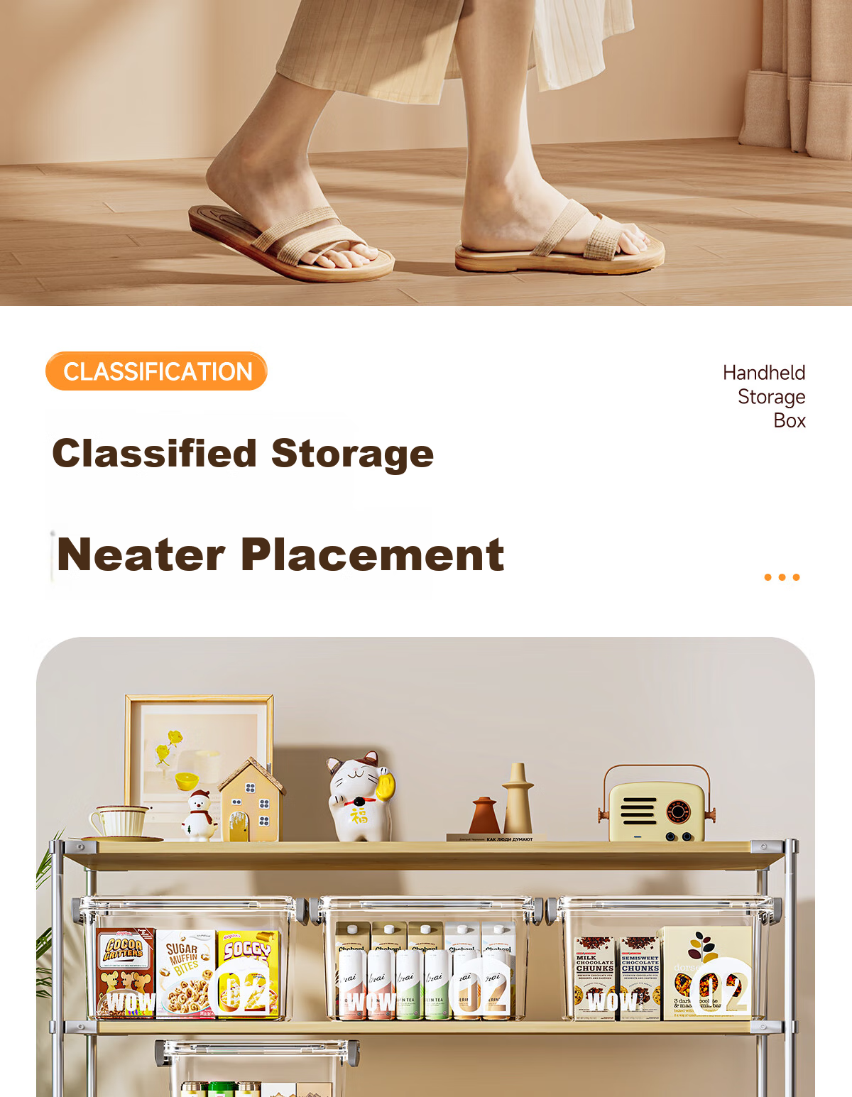 Dengbi Thick Transparent Handheld Storage Box, Household Clothes And Book Storage Container, Large Capacity Snack Toy Plastic Organizer Box 9