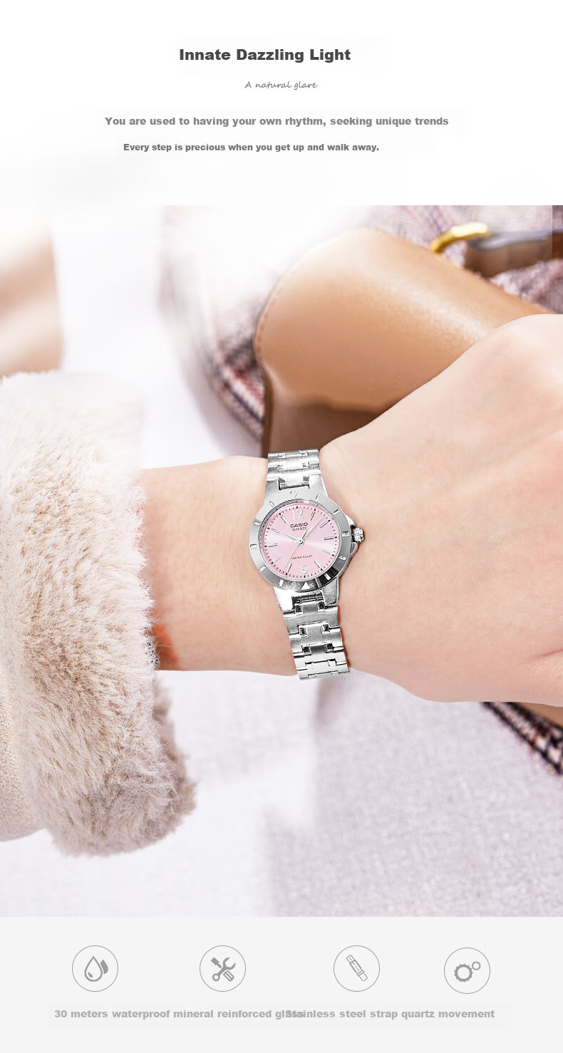 CASIO Ladies' Light Luxury Minimalist Quartz Watch [Valentine's Day Gift] LTP-1241D 2