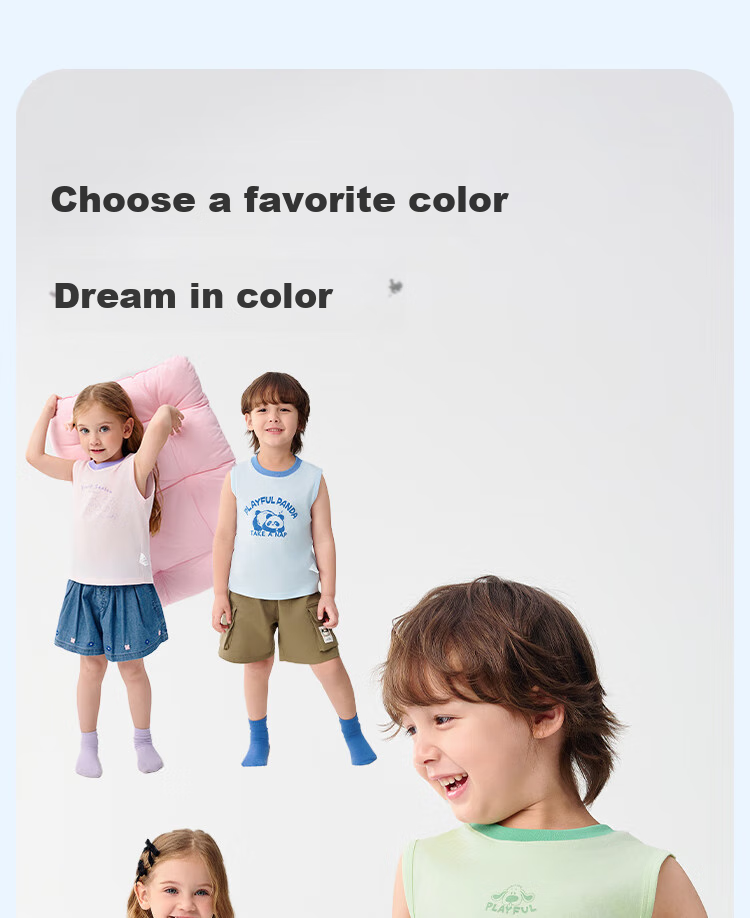 BALABALA Baby Vest Summer Sleeveless Short Sleeve Boys Girls Toddler Homewear Kids Underwear 208225169201 9