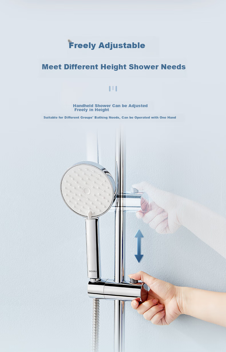 ARROW Shower Head, Brass Body, Pressure-Boosting Handheld Top Spray [Renovation Subsidy 15%] 8