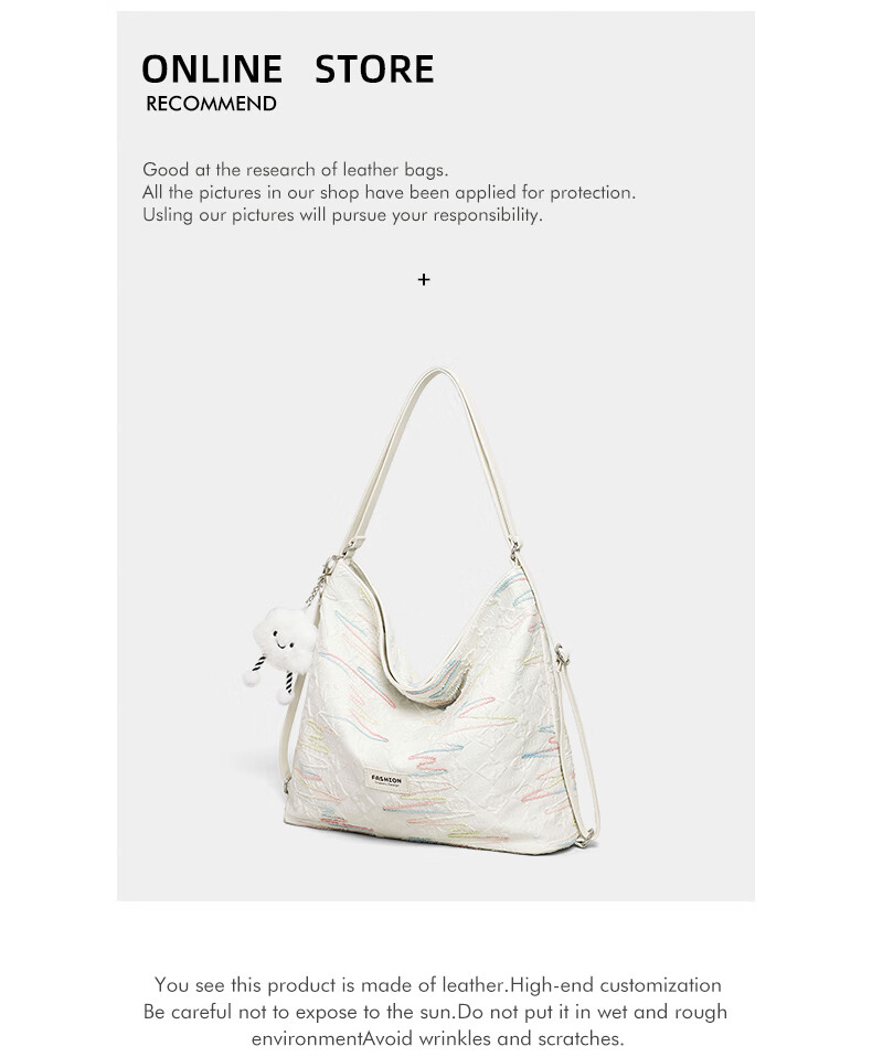 Aiqinghai Handbag, Women's Tote Bag, Shoulder Bag, Underarm Bag, Commuter Bag, Niche Birthday Mother's Day Gift, Practical Present for Mom 1