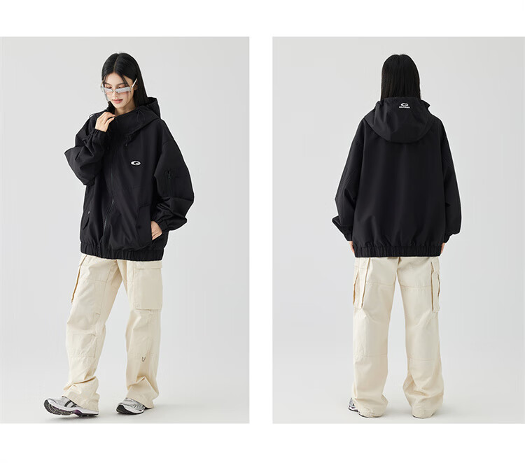 GOLFCROSS [Bestseller] Couple's Dopamine Hooded Jacket with Letter Embroidery Logo, Pink, Size M 9