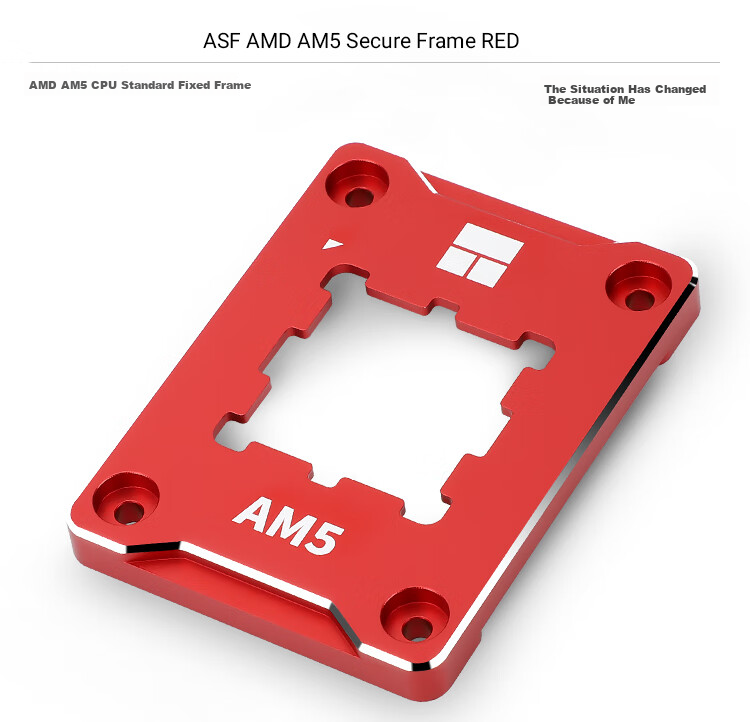 Thermalright AMD-AM5 Secure Frame RED CPU Safety Fixing Frame, All-Aluminum Alloy + Insulation Pad, Cooling Accessories, AMD-ASF RED 2