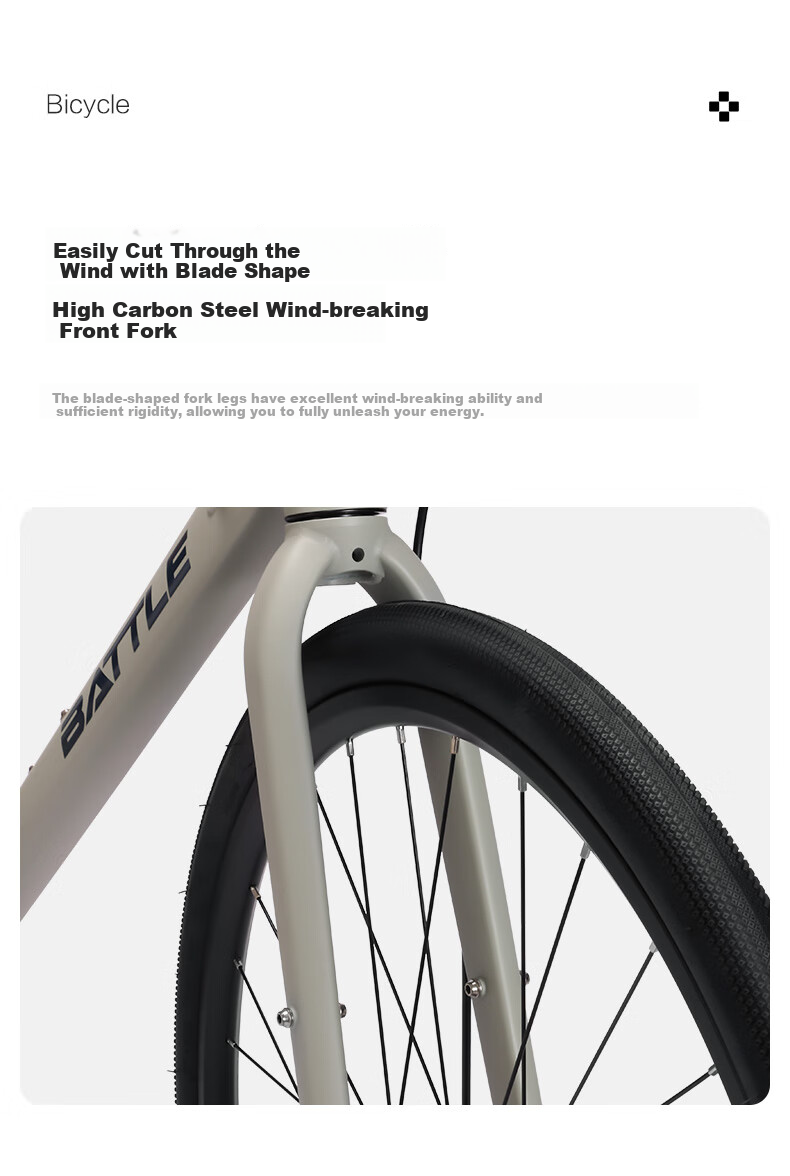 BATTLE Road Bike, 21-Speed Aluminum Alloy Frame, for Men And Women, Adults And Students, City Leisure Bicycle 10