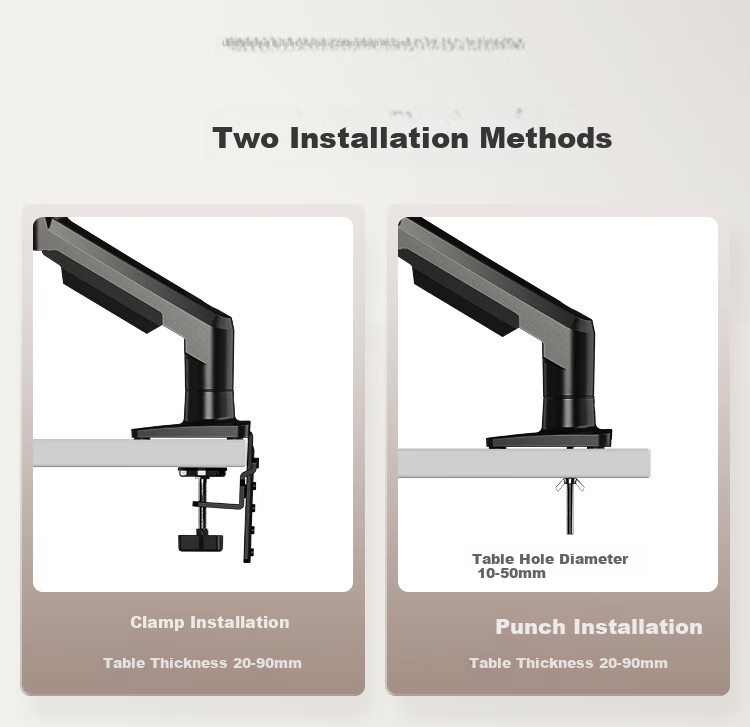 JD Original Monitor Stand, Mechanical Arm, Computer Desk Clamp Base, Screen Lifting Suspended Riser JZ-ZJ01 White 17-32 Inch, Compatible with Zhuowei Gaming 6