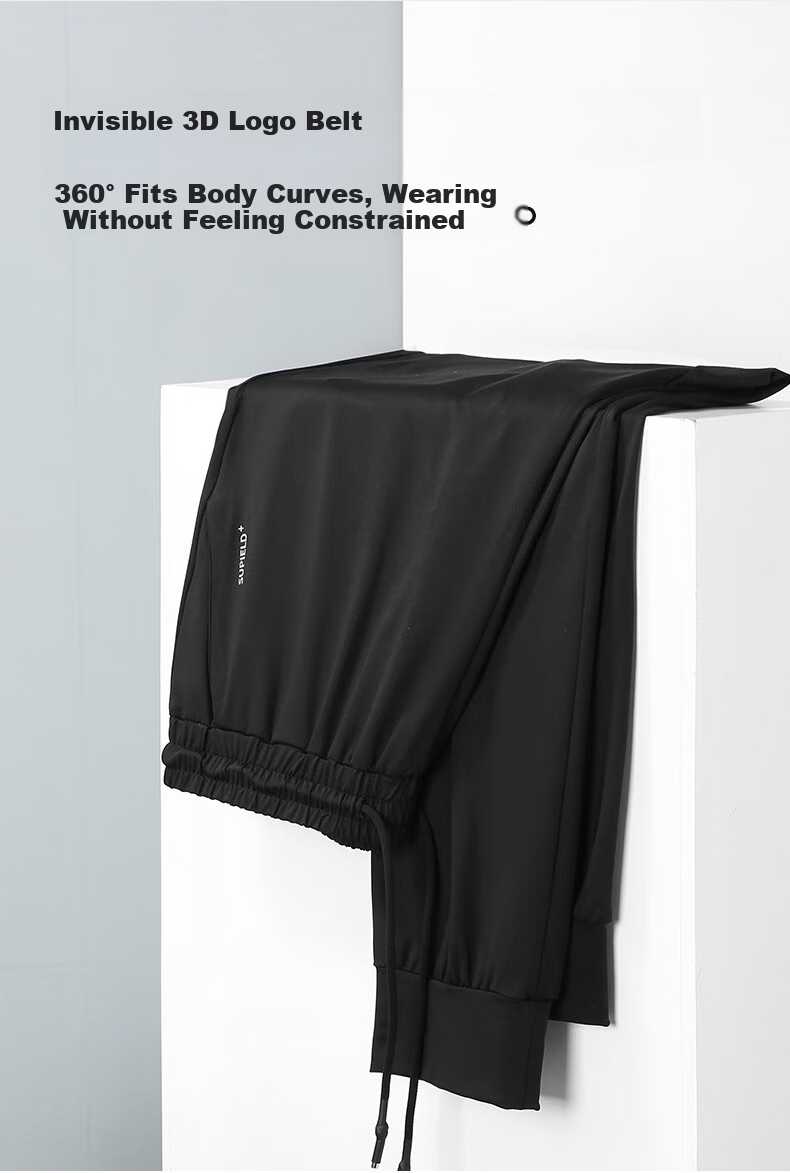SUPIELD Sun Protection Mosquito Repellent Pants, Summer Cool Feeling Pants, High Elasticity Ankle-Tied Sports Casual Pants for Women, Quiet Black, L 16